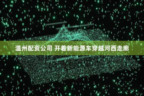 温州配资公司 开着新能源车穿越河西走廊