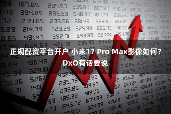 正规配资平台开户 小米17 Pro Max影像如何？DxO有话要说